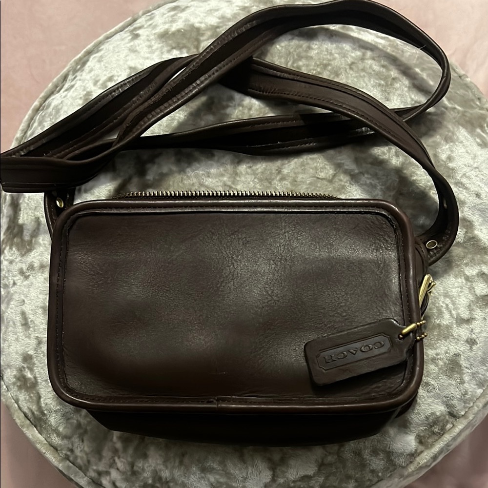 Coach Dark Brown Leather Crossbody Bag
